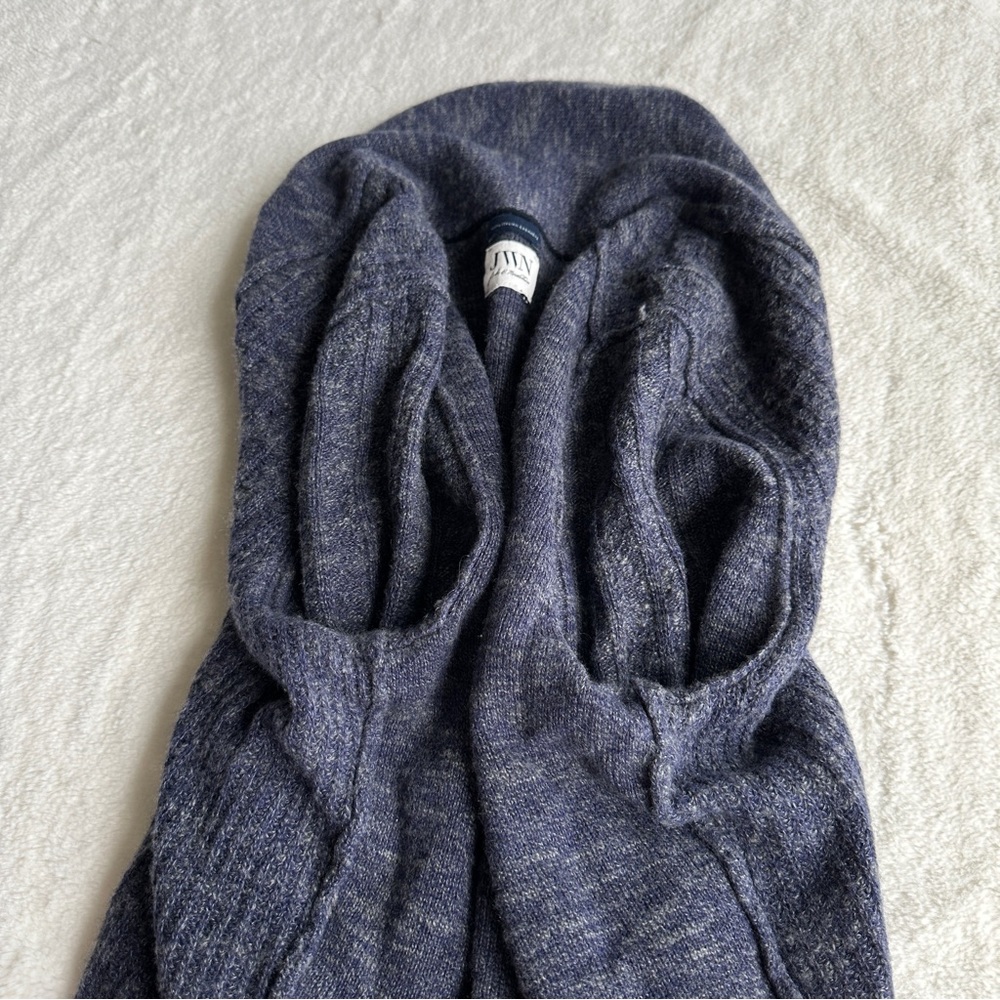 Nordstrom Cashmere Navy Blue Button V-neck Long Sleeve Middle Cardigan L - Picture 8 of 12